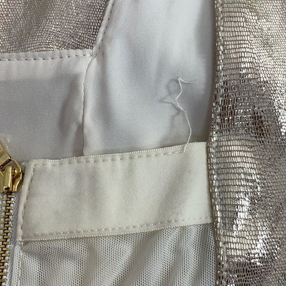 Alice + Olivia Norah Metallic Leather Dress - Picture 11 of 12